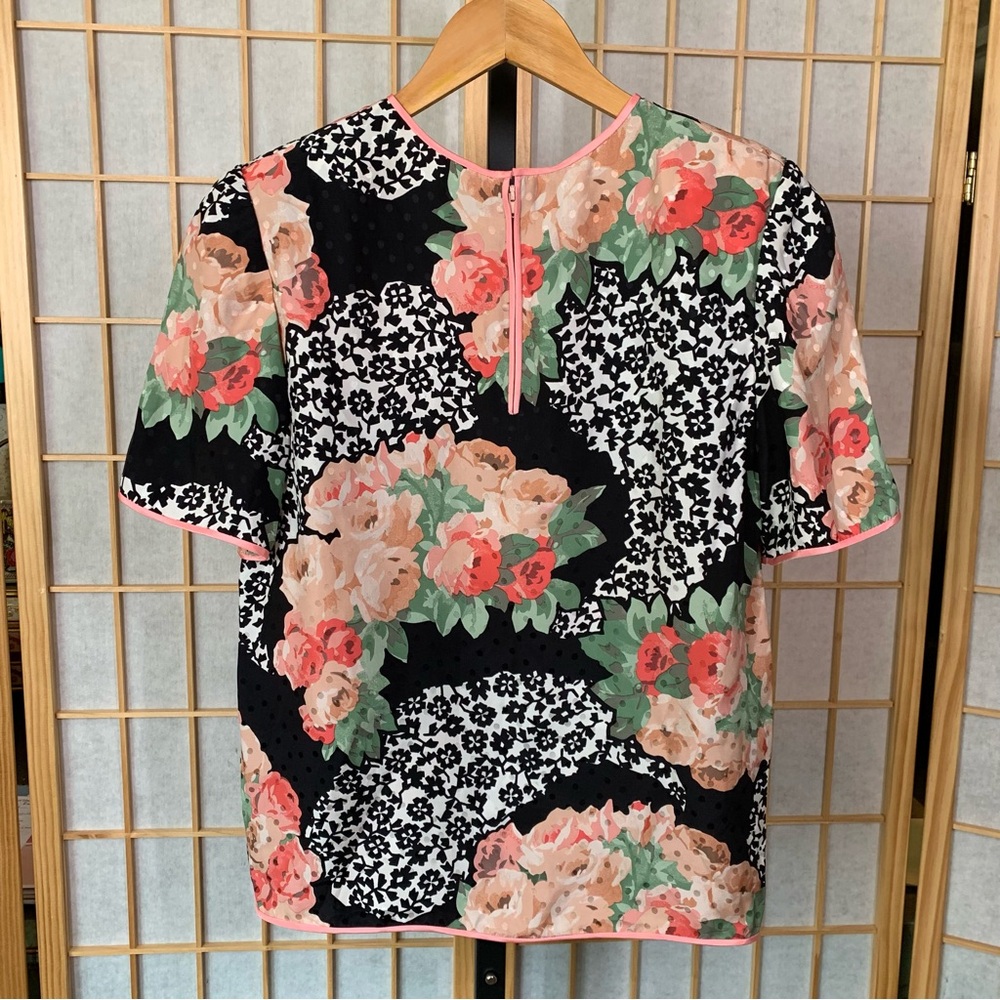 Vintage Jonal Satin Floral Blouse - Picture 2 of 8